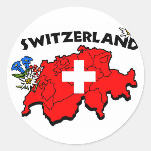 Switz kartaklistermärke runt klistermärke