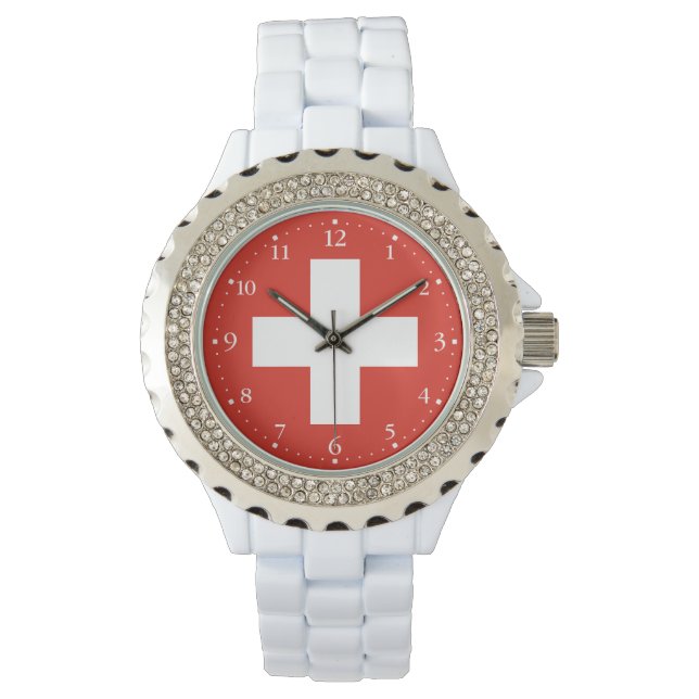 Switzerland Flag Armbandsur (Framsida)