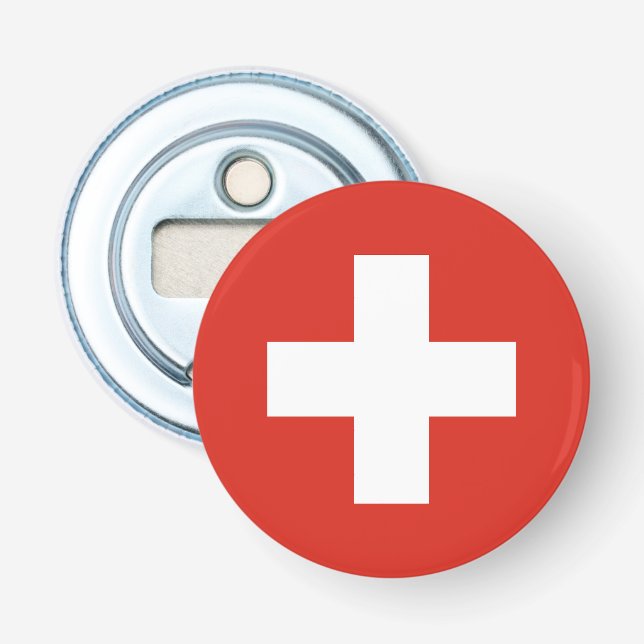 Switzerland Flag Flasköppnare (Framsidan)