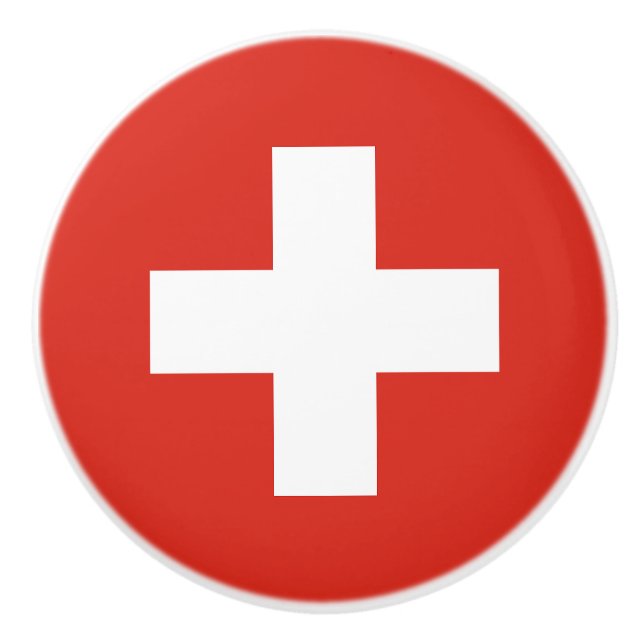 Switzerland Flag Knopp (Framsidan)
