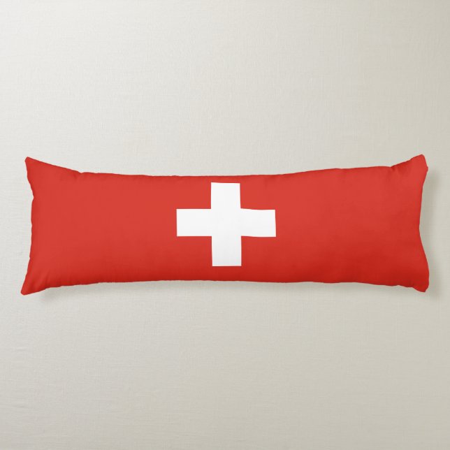 Switzerland Flag Kroppskudde (Framsidan)