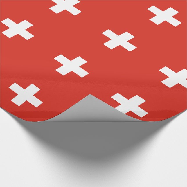 Switzerland Flag Presentpapper (Hörn)
