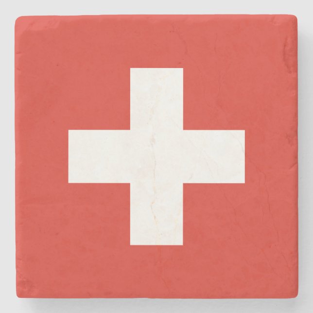 Switzerland Flag Stenunderlägg (Framsidan)