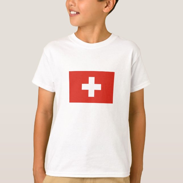 Switzerland Flag T Shirt (Framsida)