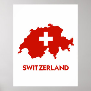 SWITZERLAND MAP POSTER