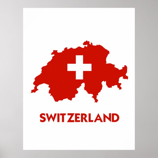 SWITZERLAND MAP POSTER (Framsidan)