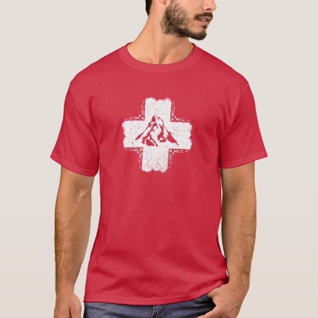 Switzerland T-Shirt - Swiss Flag T-Shirt (Framsida)