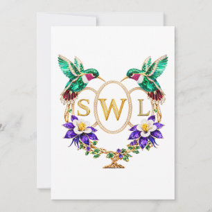 SWL Hummingbird Bröllop Anpassade brev Inbjudningar