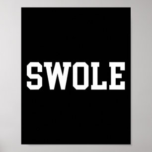Swole Funny Weightlift och Bodybuilding Poster