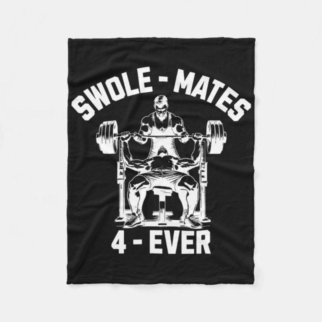 Swole-kompisar 4 gånger, underbara Gym-partners ly Fleecefilt (Framsidan)