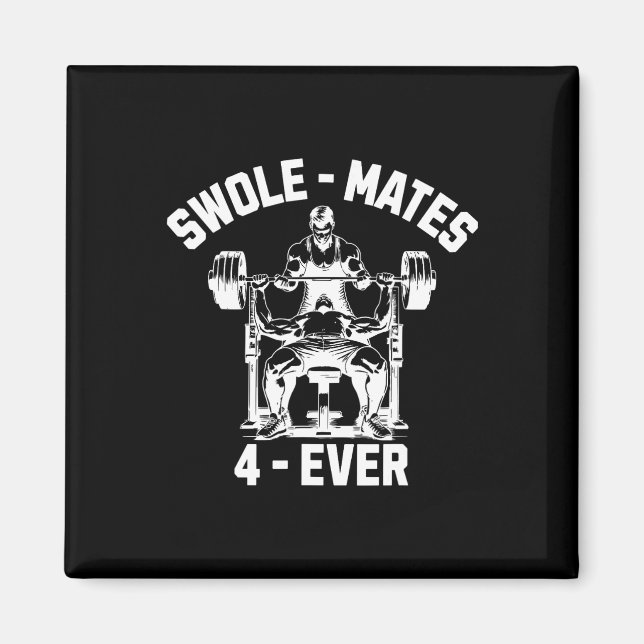 Swole-kompisar 4 gånger, underbara Gym-partners ly Magnet (Framsidan)