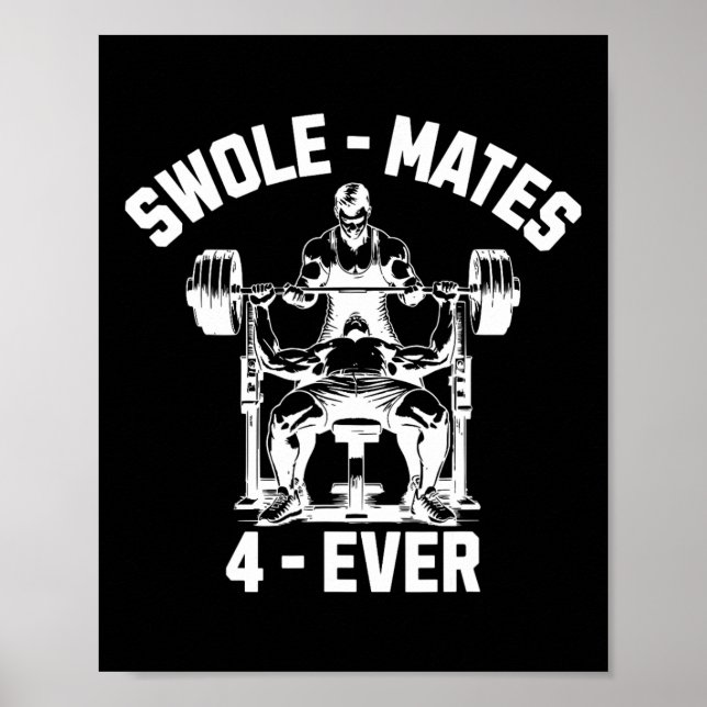 Swole-kompisar 4 gånger, underbara Gym-partners ly Poster (Framsidan)