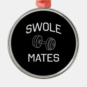Swole kompisar julgransprydnad metall