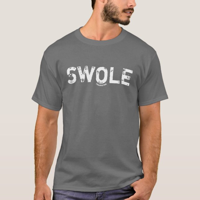 SWOLE-KOMPISMANAR FÖRKROPPSLIGAR IDROTTSHALL FÖR TEE SHIRT (Framsida)