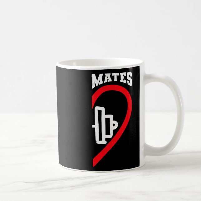 Swole Mates Cute Workout Matching Par Valentin Kaffemugg (Höger)