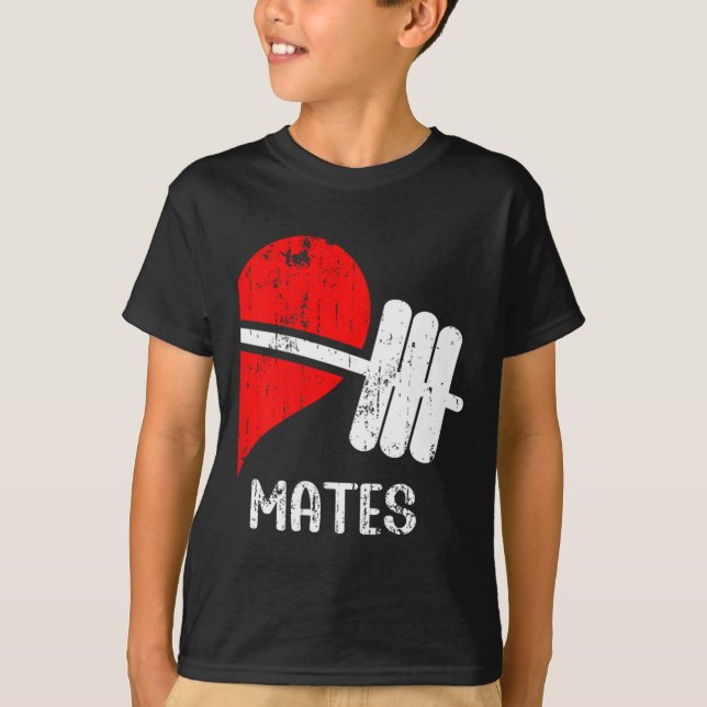 Swole Mates Par Matching Gym Funny Tee Weightl (Framsida)