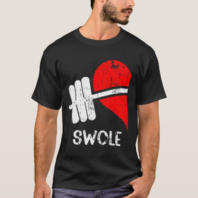 Swole Mates Par Matching Gym Funny Tee Weightl (Framsida)