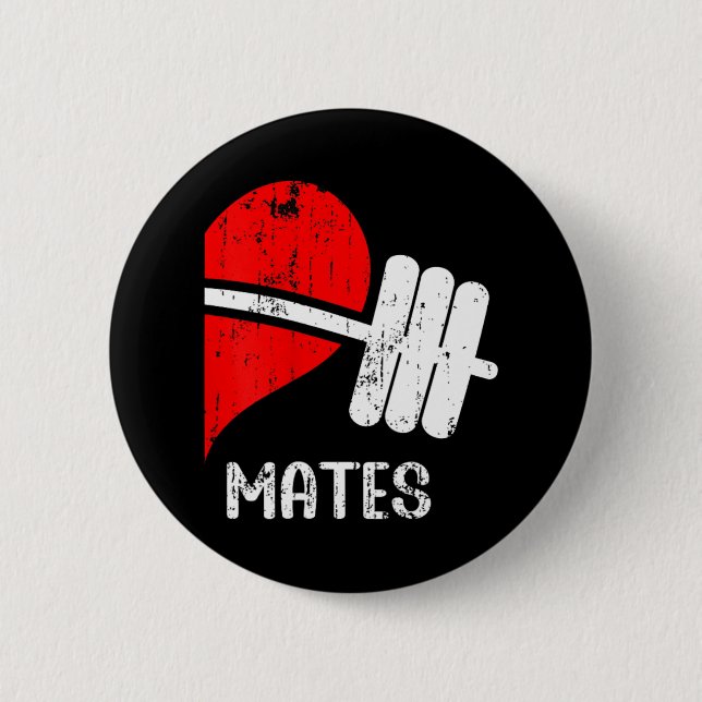Swole Mates Par Matching Gym Funny Tee Weightl Knapp (Framsida)