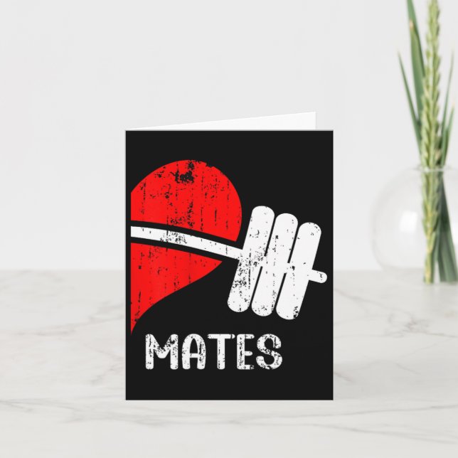 Swole Mates Par Matching Gym Funny Tee Weightl Kort (Framsida)