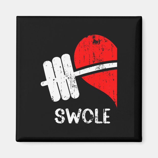 Swole Mates Par Matching Gym Funny Tee Weightl Magnet (Framsidan)