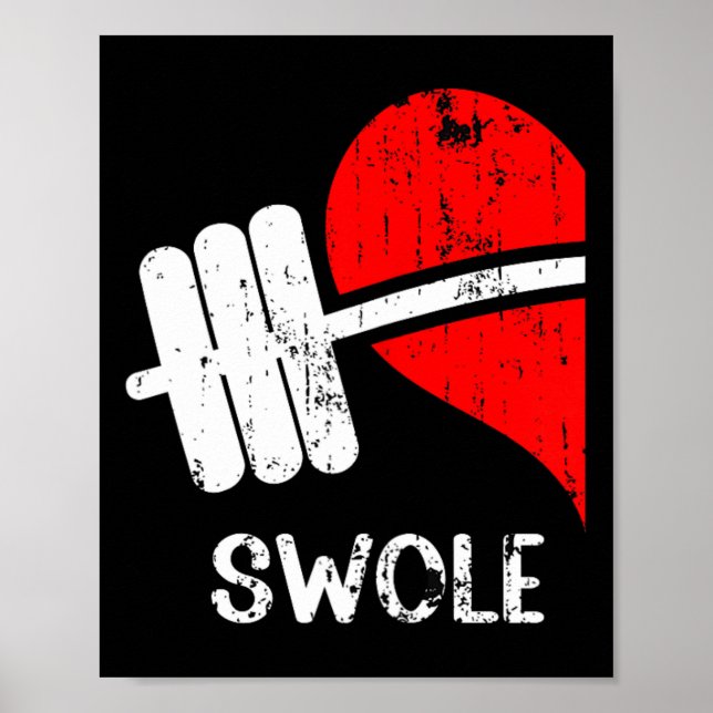 Swole Mates Par Matching Gym Funny Tee Weightl Poster (Framsidan)