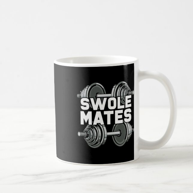 Swole Mates Powerlyftgym Workout Swole Gainz Kaffemugg (Höger)