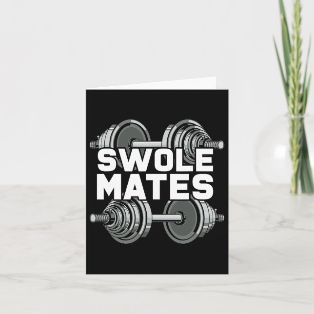 Swole Mates Powerlyftgym Workout Swole Gainz Kort (Framsida)
