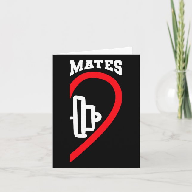 Swole Mates Söt Träningsmatchande Par Valentin Kort (Framsida)