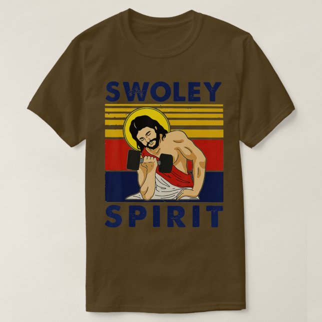 Swoley Spirit WEIGHT LIFTING Jesus Swoley Spirit  T Shirt (Design framsida)