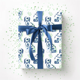 Swoon Staffordshire Dogs Sprig Slate and Green Presentpapper