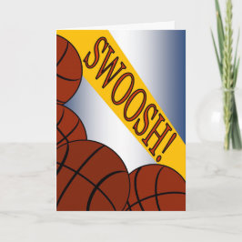 Swoosh! Gratulerar basketframgång Kort