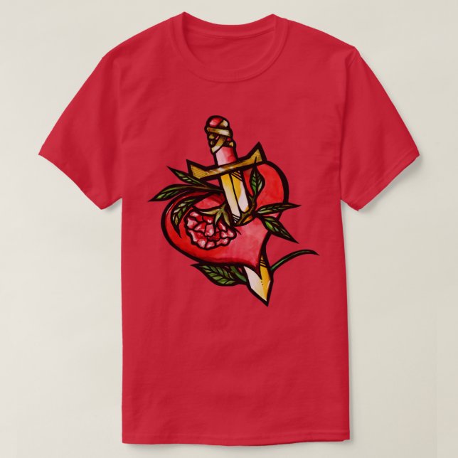 Sword and Heart T Shirt (Design framsida)