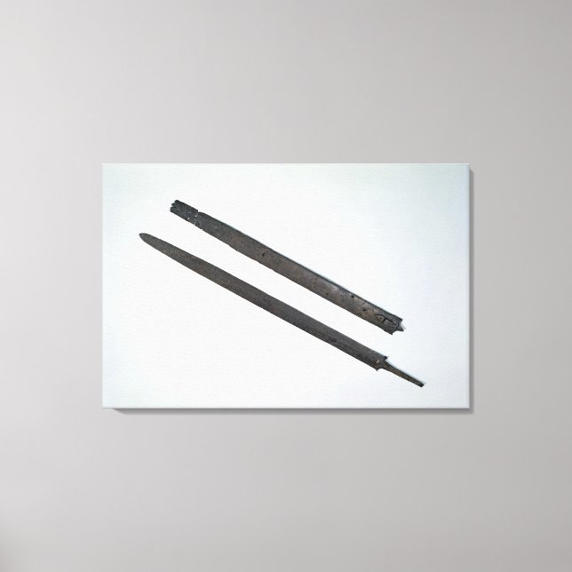 Sword and sheath från La Tene i Schweiz Canvastryck (Framsida)