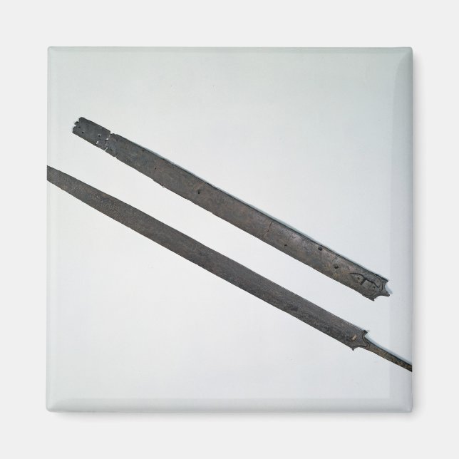 Sword and sheath från La Tene i Schweiz Magnet (Framsidan)