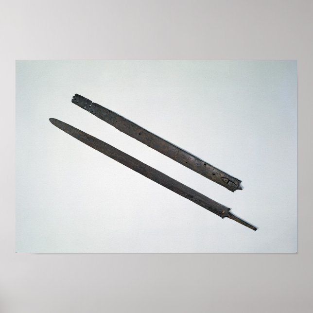 Sword and sheath från La Tene i Schweiz Poster (Framsidan)