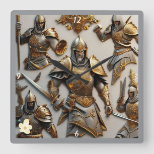 Sword and Shield Fyrkantig Klocka