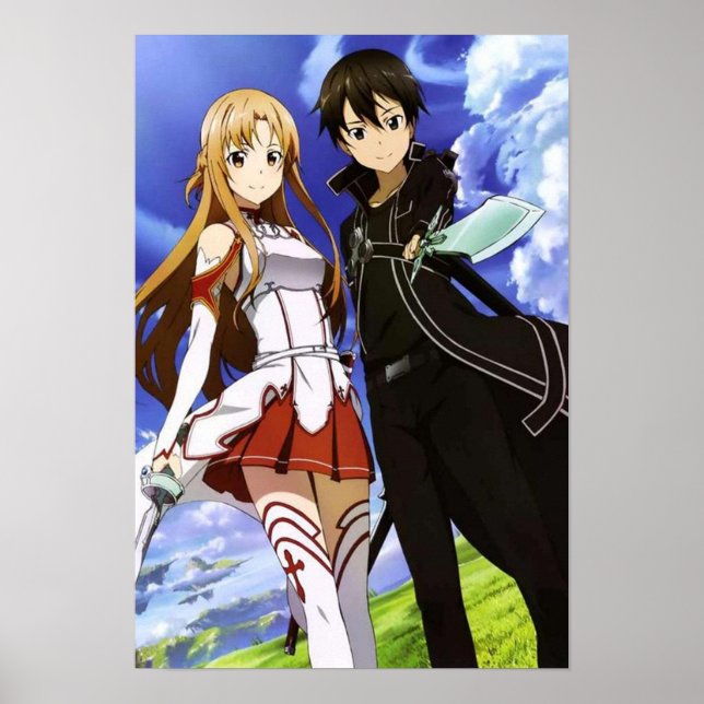 Sword Art Online Asuna e Kirito Poster (Framsidan)
