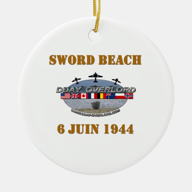 Sword Beach 1944 Julgransprydnad Keramik (Framsidan)
