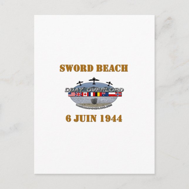 Sword Beach 1944 Vykort (Framsida)