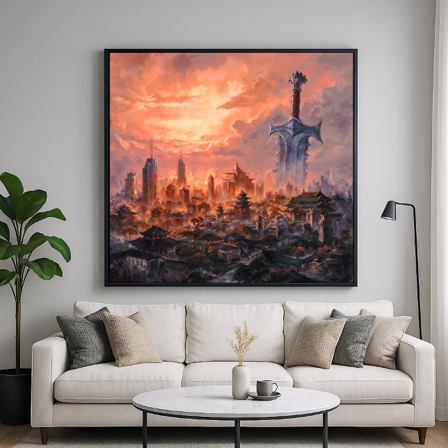 Sword City - Mystical Fantasy Art Design Poster (Skapare uppladdad)