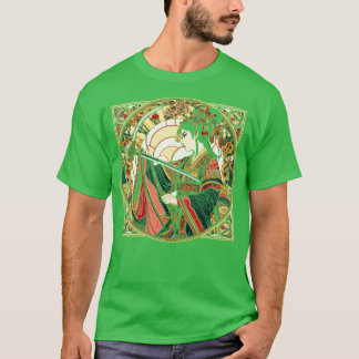 Sword Fighter Art Deco Mucha MashUp T Shirt