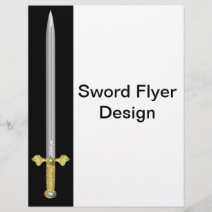 Sword Flyer-mall för judiskt medeltida svärd Reklamblad