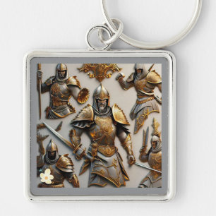 "Sword of Glory" Fyrkantig Silverfärgad Nyckelring
