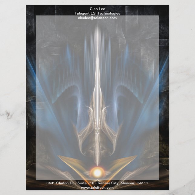 Sword of Light Fractal Art Brevhuvud (Framsida)