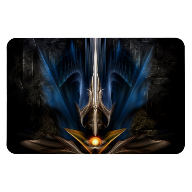 Sword of Light Fractal Art Flexible Magnet (Horisontell)