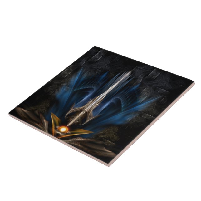 Sword of Light Fractal Art Kakelplatta (Sidan)