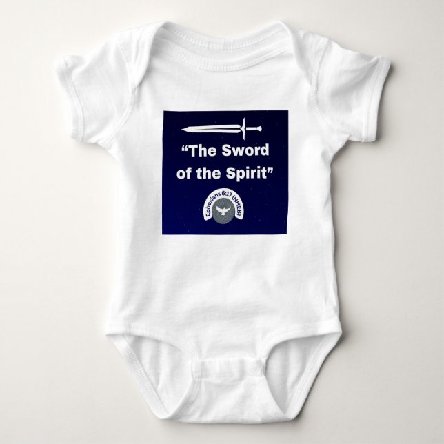 Sword of the Spirit - Baby Jersey Bodydress T Shirt (Framsida)