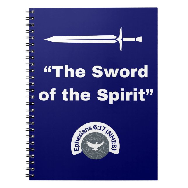 Sword of the Spirit - Spiral Photo Notebook Anteckningsbok (Framsidan)