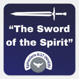 Sword of the Spirit - Square Stickers Fyrkantigt Klistermärke