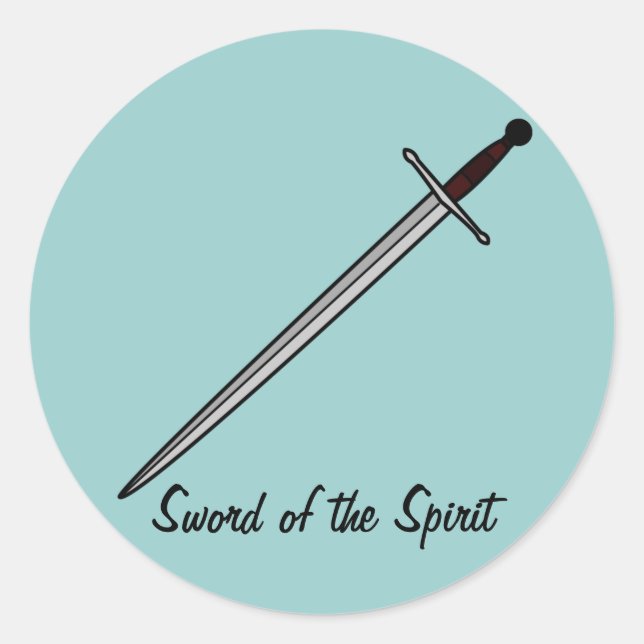 Sword of the Spirit Sticker Runt Klistermärke (Framsida)